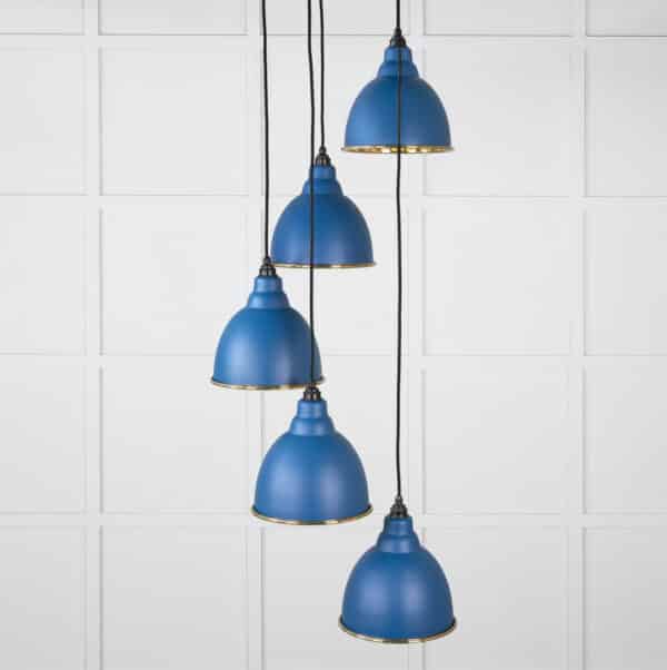 Smooth Brass Brindley Cluster Pendant in Upstream 2