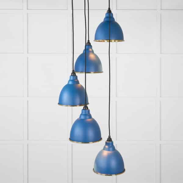 Smooth Brass Brindley Cluster Pendant in Upstream 1