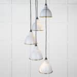 Hammered Brass Brindley Cluster Pendant in Birch 1