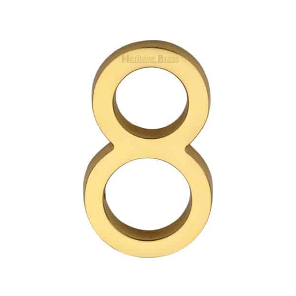 Heritage Brass Number 8 Polished Brass