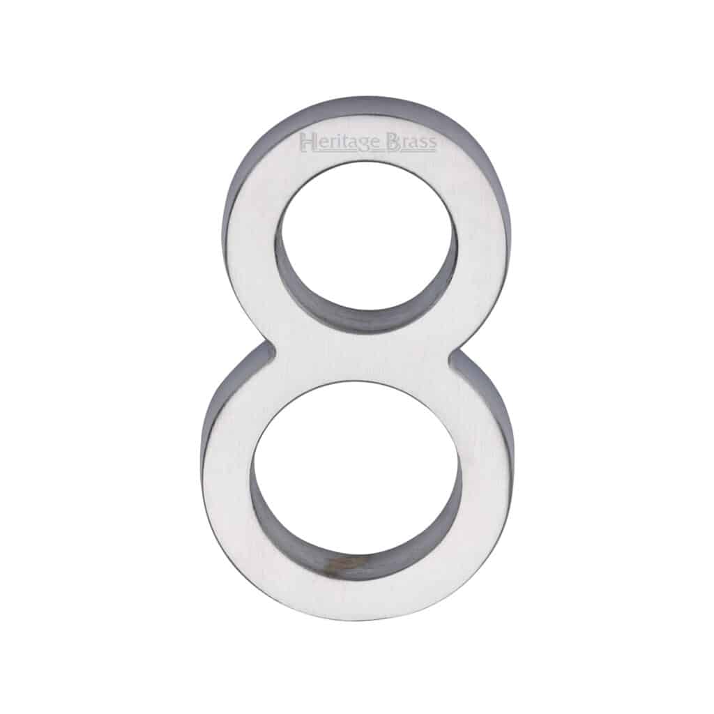 Heritage Brass Number 8 Satin Chrome