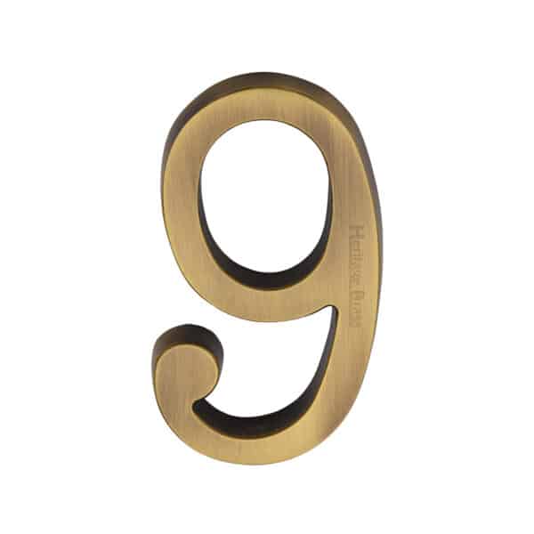 Heritage Brass Number 9 Antique Brass