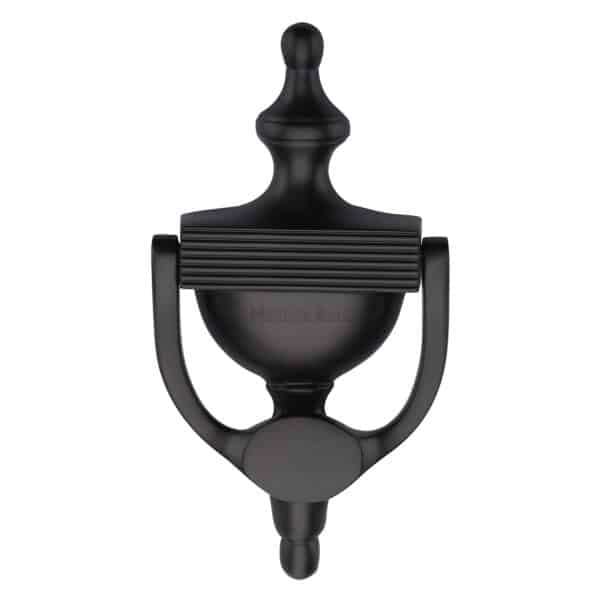 Heritage Brass Reeded Urn Knocker - Matt Black