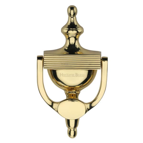 Heritage Brass Reeded Urn Knocker - Polished Brass