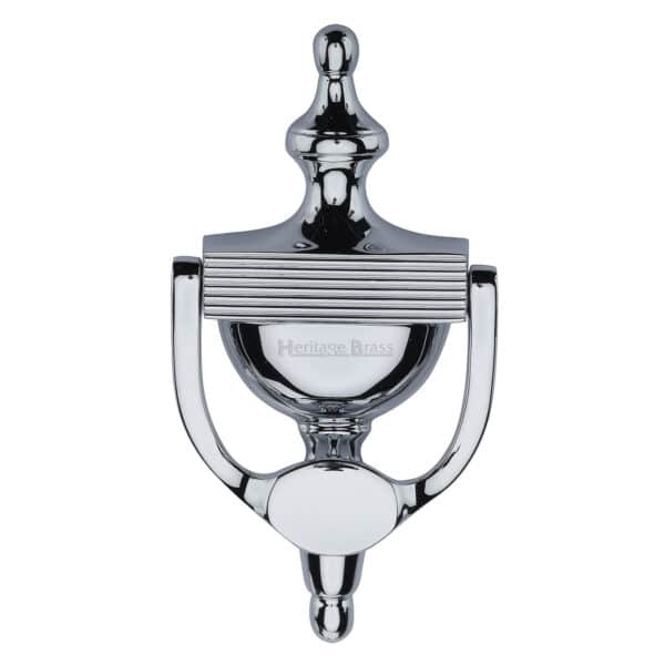 Heritage Brass Reeded Urn Knocker - Polished Chrome