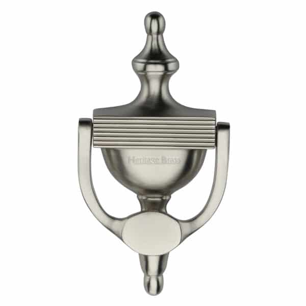 Heritage Brass Reeded Urn Knocker - Satin. Nickel