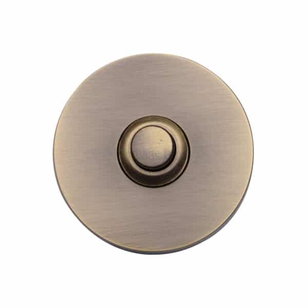 Heritage Brass Round Bell Push 3" x 1" Antique Brass finish