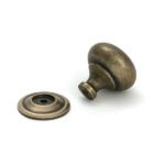 Burnished Brass Mushroom Cabinet Knob 38mm - Image 4