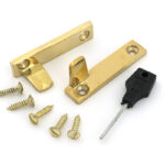 Polished Brass Night-Vent Locking Brompton Fastener - Image 6